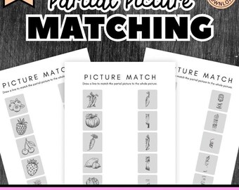 Visual Discernment Worksheets, Visual Discrimination, Differentiation, Picture Matching, Kindergarten Language Arts, Montessori Materials
