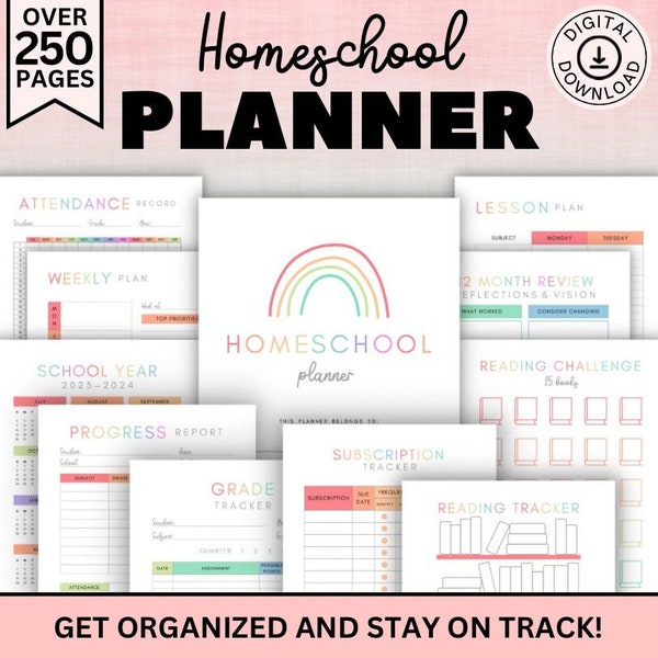 Homeschool Planner Printable, Homeschool Planner 2023 2024 2025, Homeschool Planner Pages, Homeschool Planning, Teacher Planner, Home School