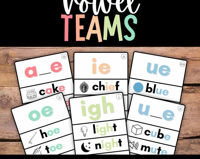 Vowel Team Rule Anchor Chart - Etsy Canada