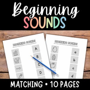 Beginning Sounds Worksheets, Initial Sounds, Kindergarten Reading, Preschool, Alphabet Sounds, Phonics