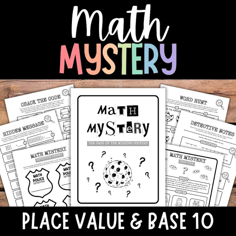 Math Mystery Worksheets Etsy