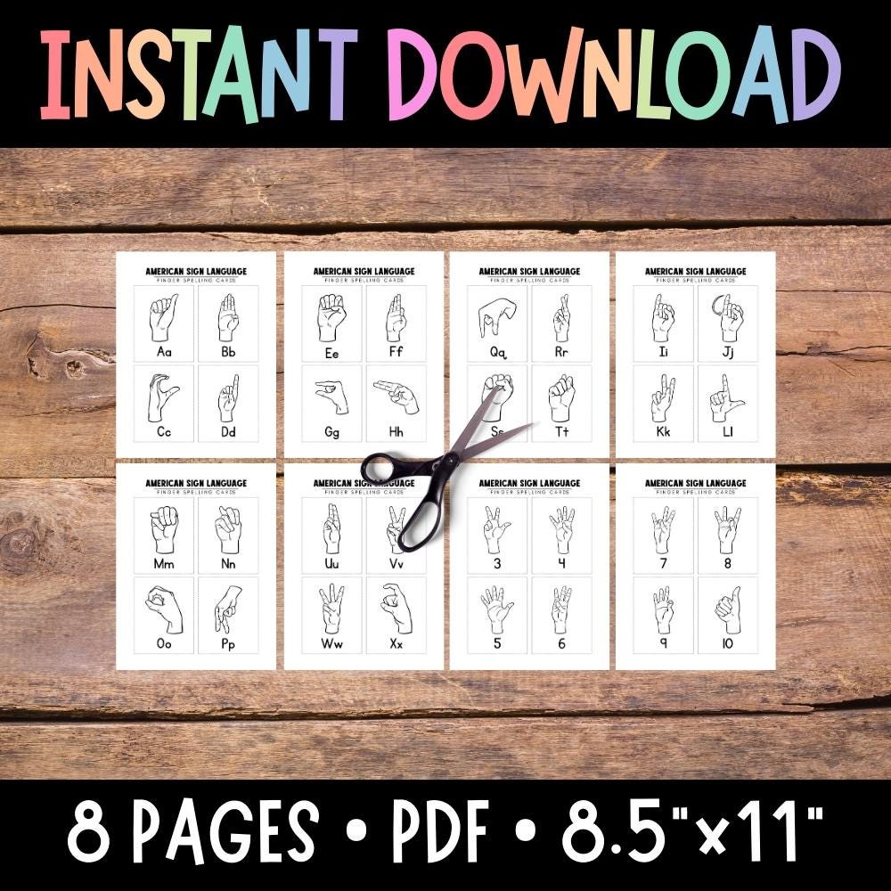 Flash-kaarten gebarentaal, ASL, kaarten Amerikaanse gebarentaal, alfabet  gebarentaal, gebarentaal, cijfers 1-10, ASL-kaarten, spelling van vingers -  Etsy België, image size:1000x1000