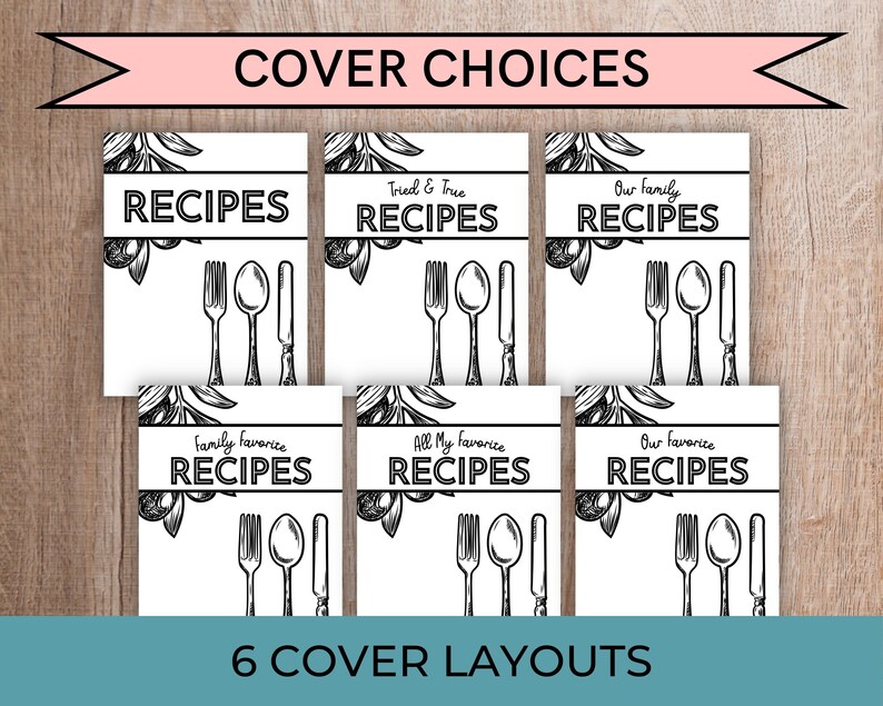 Recipe Book Printable, Recipe Binder, Family Cookbook Printable, Recipe Sheets, Printable Recipe ...