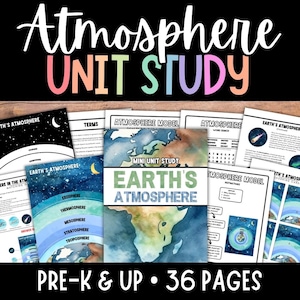 Atmosfeer, aardwetenschappen, studie unit aarde, studie unit atmosfeer, activiteiten Earth Day