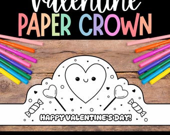 Valentine’s Day Craft, Heart Paper Crown