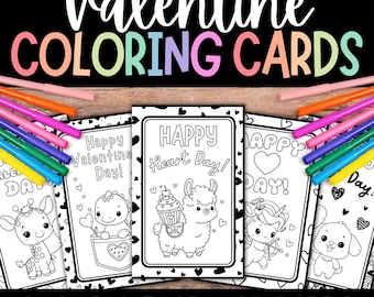 Valentinstag Malkarten, Valentinstag Geschenk für Kinder (PDF)