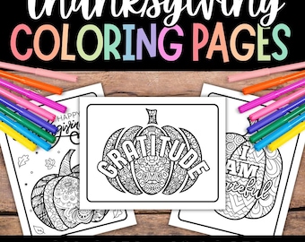 Thanksgiving Gratitude Coloring Pages