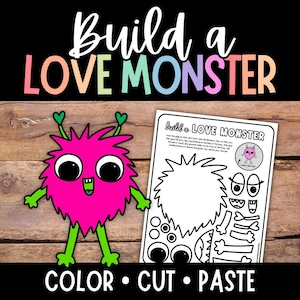 Build a Love Monster, EASY Valentine Craft for Kids
