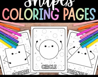 Shapes Coloring Pages, Shapes for Toddlers, Kindergarten Shapes, Shapes Coloring Sheets for Kids, Shapes for Classrooms, Preschool Shapes