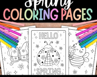 Dibujos para colorear de primavera, hojas para colorear de primavera, flores para colorear, dibujos fáciles para colorear, dibujos para colorear para adultos, dibujos para colorear para niños
