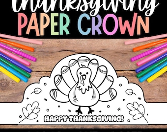 Thanksgiving Turkey Craft, Turkey Paper Crown