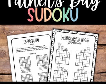 父の日 数独パズル 初心者向け算数ゲーム (PDF)