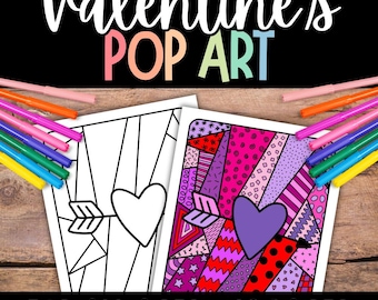 Valentine’s Day Coloring Pages, Heart Pop Art, Valentines Day Crafts, Love Coloring Pages, Valentine Coloring Sheets, Kid Valentine Activity