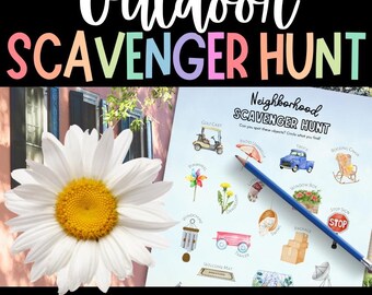 NEIGHBORHOOD Scavenger Hunt for Kids, Outdoor Games