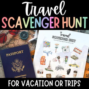 Scavenger Hunt for Kids, Scavenger Hunt Travel, Scavenger Hunt, Travel Games, Family Games, Travel Activities, Printable Travel Games