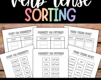 Verb Tense Sorting Worksheet: Cut and Paste Activity (PDF)