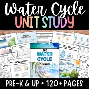 Water Cycle Unit Study, Science Study Unit, The Water Cycle, Earth Science, Hydrosphere, Math, Language Arts, Games, Activities, Homeschool