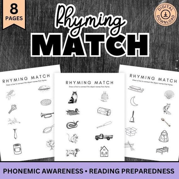Rhyming Worksheets, Visual Discrimination Activities, Discernment Activity, Montessori Worksheets Printable, Preschool, Kindergarten
