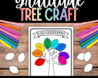 Gratitude Tree, Gratitude Craft, Thanksgiving Coloring Craft, Thanksgiving Craft, Autumn Activities, Kids Coloring, Printable Craft