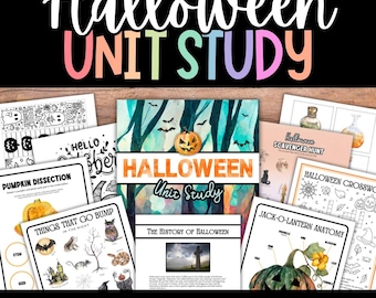 Halloween Unit Study, Halloween Worksheets, Halloween Activities, Halloween Activity, Samhain, Preschool, Kindergarten, First Grade, Second