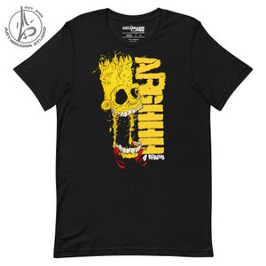 Camiseta BART BIRD "ARGHHH" - Negra y asfalto - de Art4Brains Studio