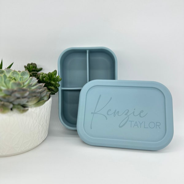 Silicon Bento Box, Custom Bento Box, Personalized Lunch Box, Silicone Lunch Box