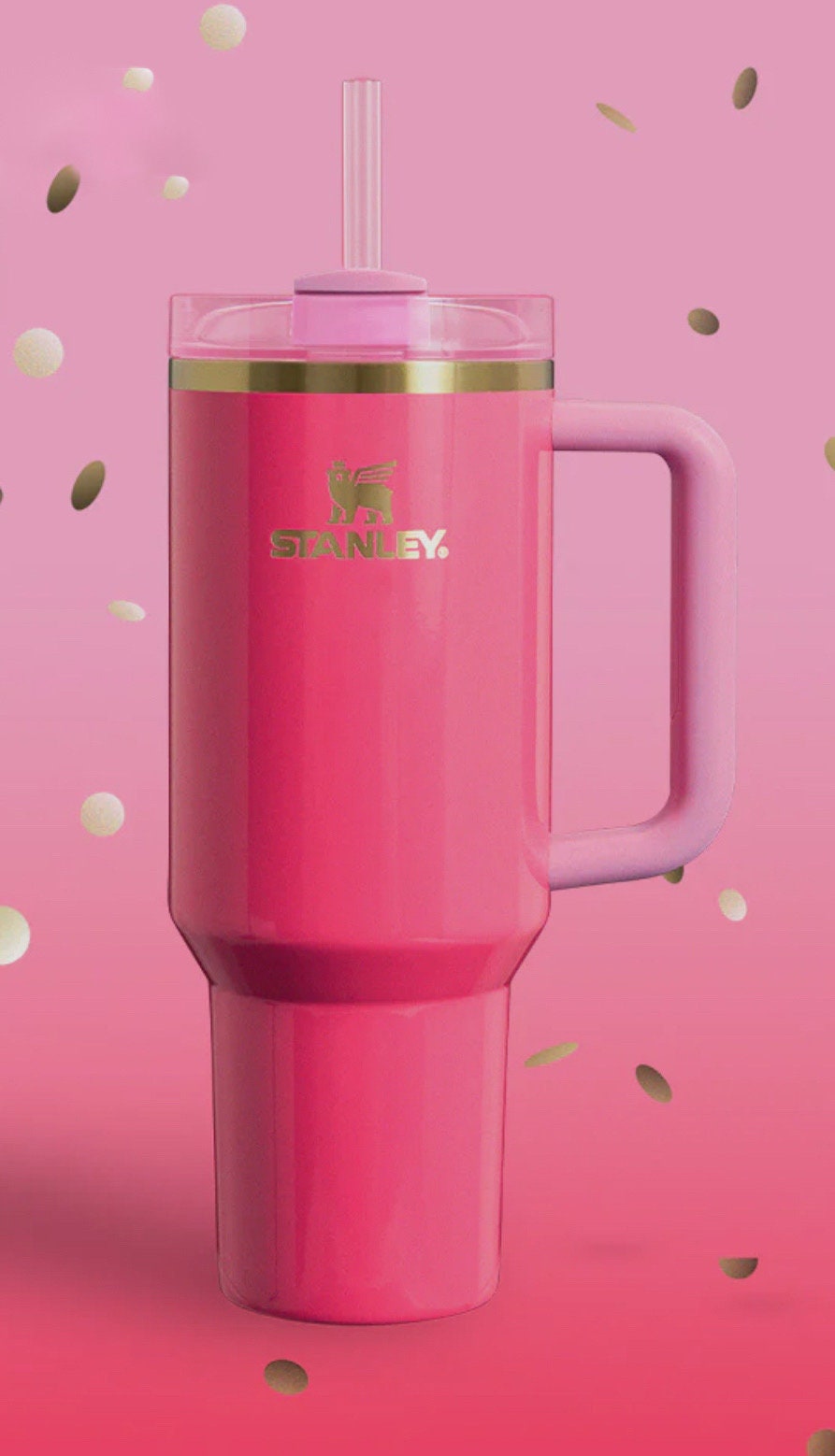 Pink, White, and Silver Milkyway Stanley Tumbler MADE TO ORDER 