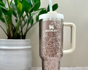 Stanley, Dining, Stanley 3 Oz Rose Quartz Swirl Flowstate Quencher H20  Tumbler Whandle Nwt