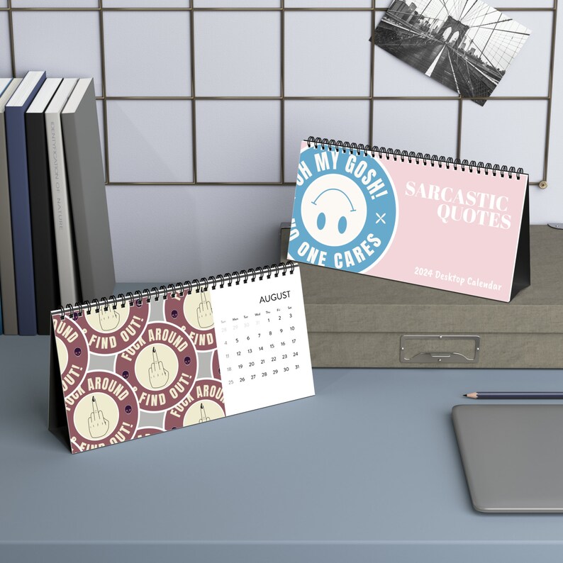 Sarcastic Quotes 2024 Desktop Calendar Etsy