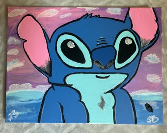 Acrylic Hand Painted Stitch