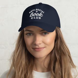 Anti-Social Book Club Embroidered Hat: Bookworm Gift