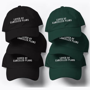 Embroidered Funny Hat for Introvert, Anti Social Embroidery Dad Cap, Lover of Canceled Plans Gift for Introvert, Funny Gifts for Homebody