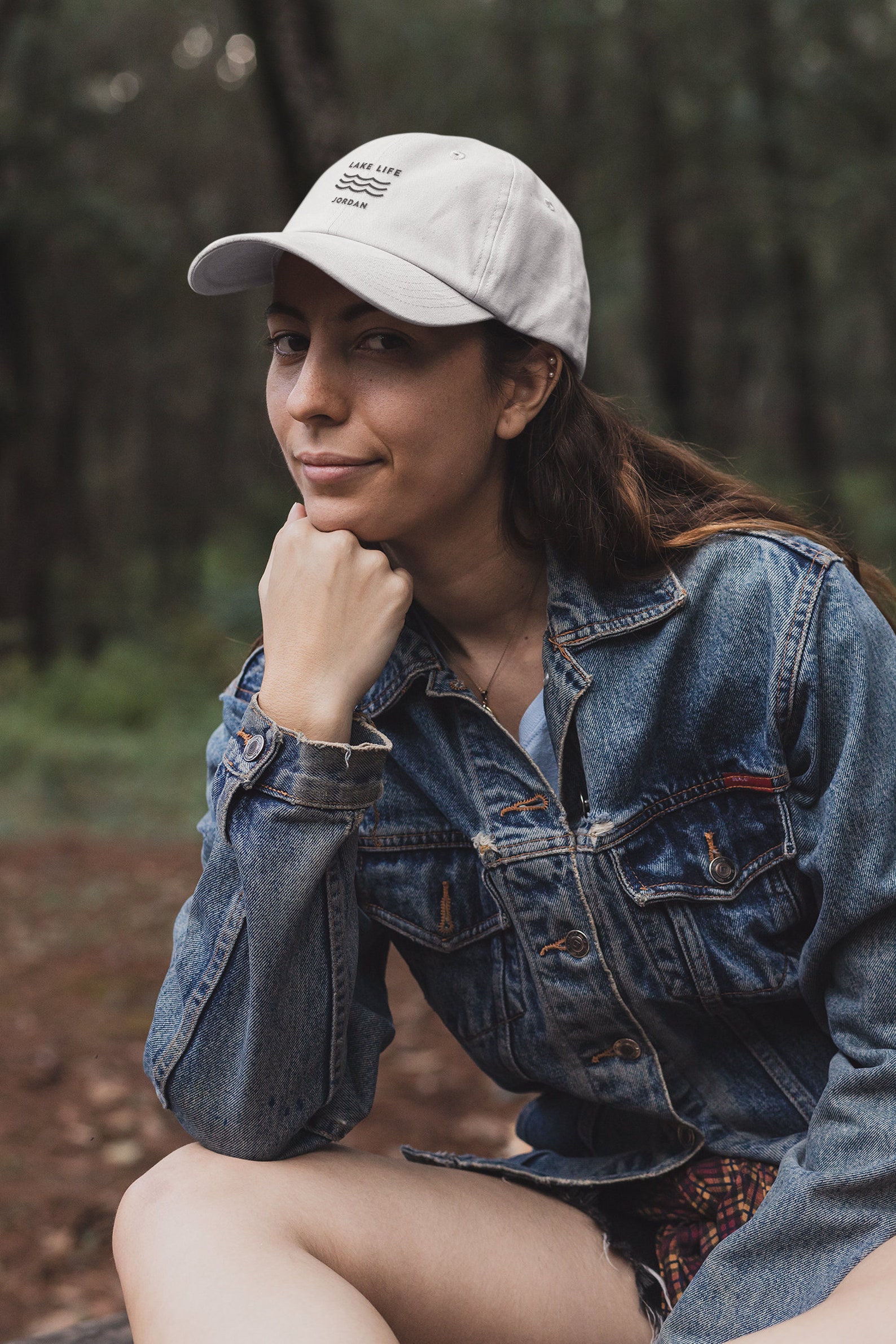 OASCUVER Unisex Printed Lake Life Baseball Cap - 100% Cotton Adjustable Distressed Hat - View #2