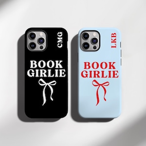 Personalized Book Girlie Coquette Phone Case: Custom Initials, Magsafe