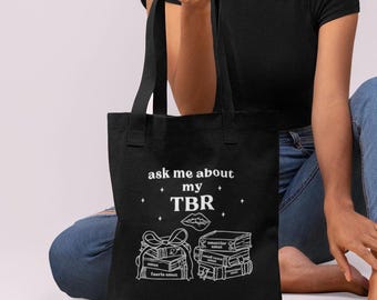 Funny Bookish Tote Bag Gift for Smut Book Lover, Romance Reader Gifts for Book Club, Library Bag Book Bag, Gift for Bookworm Avid Reader