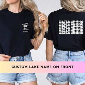 Benutzerdefinierte Wasserski Shirt, Wasserski T-Shirt, Wasserskifahrer Geschenk, Abenteuer T-Shirt, Sommer Shirt, Wasserski Shirt, Wasserski Geschenk
