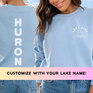 Lake Life Custom Cottage Sweater, Outdoors sweater, Personalized Lake Sweatshirt, Custom Lake House Gift, Cottage Gift, Lake Life Sweater