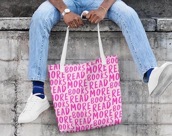Bolsa de mano estética de libros, regalo para amantes de los libros, linda bolsa de mano con libros de biblioteca para lectores, regalos para clubes de lectura, regalos para leer más libros