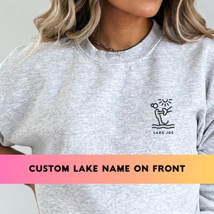 Custom Water Skiing Crewneck Sweatshirt: Cottage Life Sweater