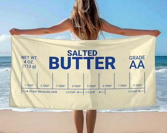 Salted Butter Beach Towel: Funny Foodie Gift