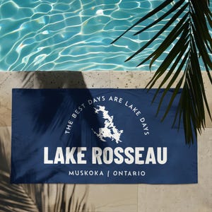Telo da spiaggia personalizzato con mappa del lago, decorazioni personalizzate per case sul lago, regali per amanti del lago, regalo per case sul lago, mappa personalizzata del cottage country, Lake District