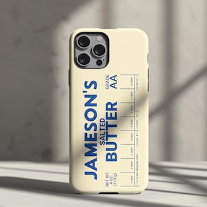 Custom Butter Phone Case, Personalized Butter Stick Phone Cover for iPhone 16 15 14 Pro Max Samsung Galaxy s25 s24 s23, Magsafe Phone Case