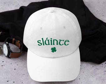 Embroidered Sláinte St. Patrick's Day Hat: Shamrock Irish Cap