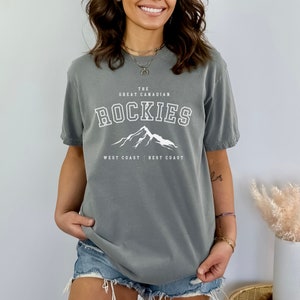 Canadian Rockies Graphic Tee: Vintage National Parks Comfort Colors Shirt