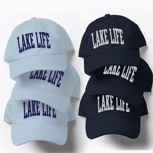 Embroidered Lake Life Hat: Custom Cotton Dad Cap