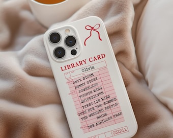 Custom Library Card Phone Case: Booklover Personalized Gift for iPhone, Samsung, Google Pixel
