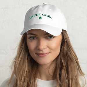 Geborduurde St. Patrick&#39;s Day-hoed, Great Craic Classic Dad Cap, Clover Baseball Hat, Irish Luck St Paddys, Shamrock Cap, Saint Patrick&#39;s Day
