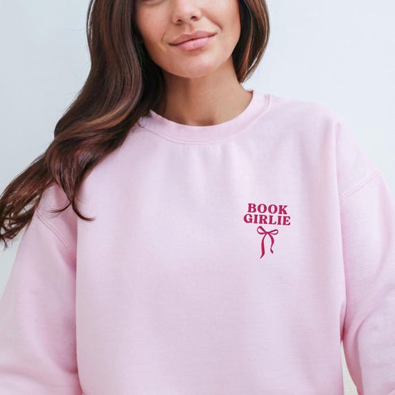 Book Girlie Embroidered Bookish Crewneck Sweatshirt, Embroidered