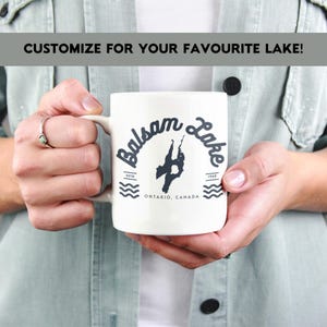 Mug nom de lac personnalisé avec carte du lac, tasses à café personnalisées, cadeaux Lake House, cadeau chalet, tasse Lake Life, décoration Lakehouse