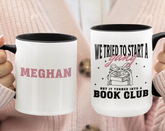 Taza personalizada del club de lectura: un regalo divertido para lectores apasionados por la lectura.